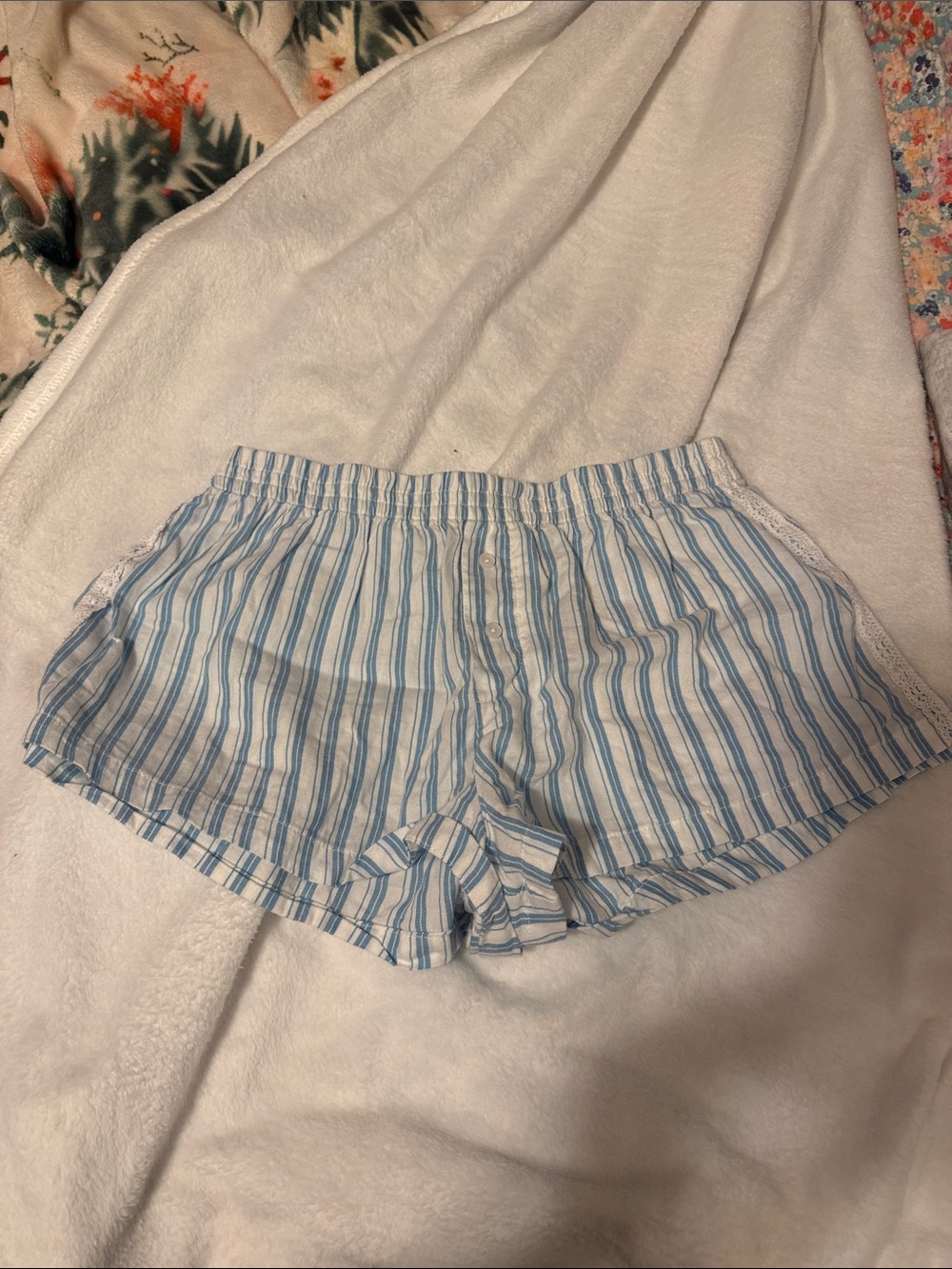 wild fable Blue and White Striped Lounge Shorts